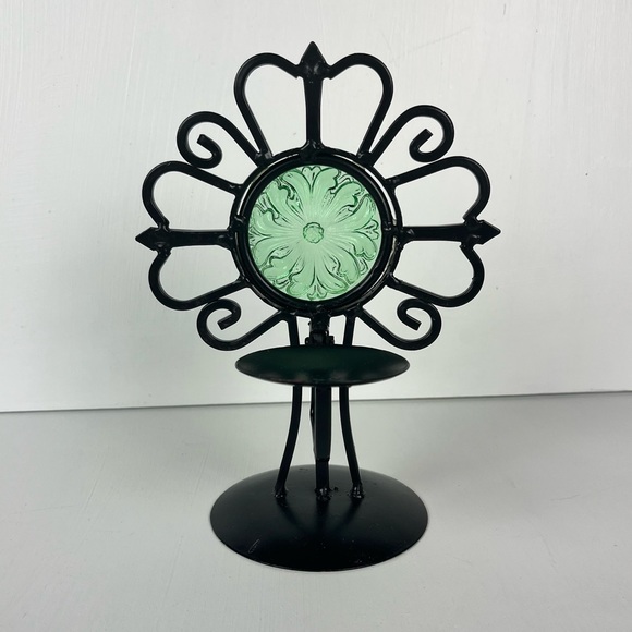 Metal and Glass Candle Holder - Picture 3 of 16